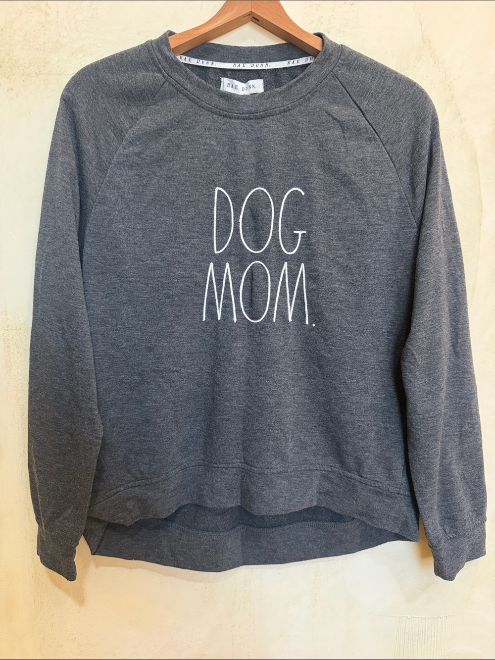 Rae Dunn Charcoal Gray "DOG MOM." Sweatshirt